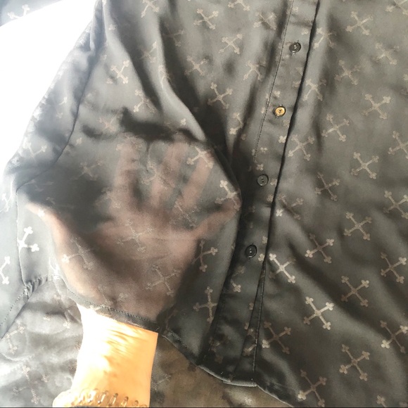 H&M Button Down Sheer Shirt - Picture 4 of 7